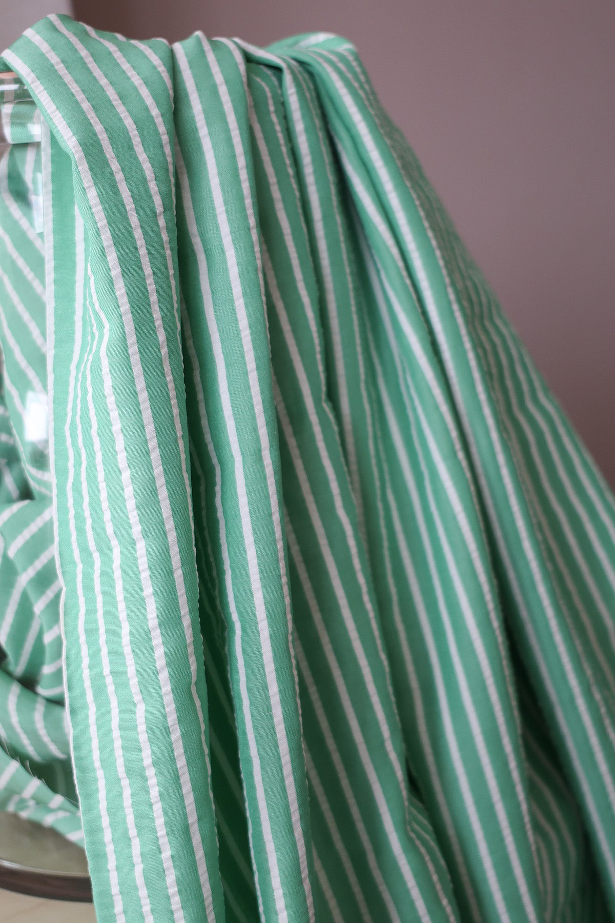 SEERSUCKER– SPRING GREEN STRIPE