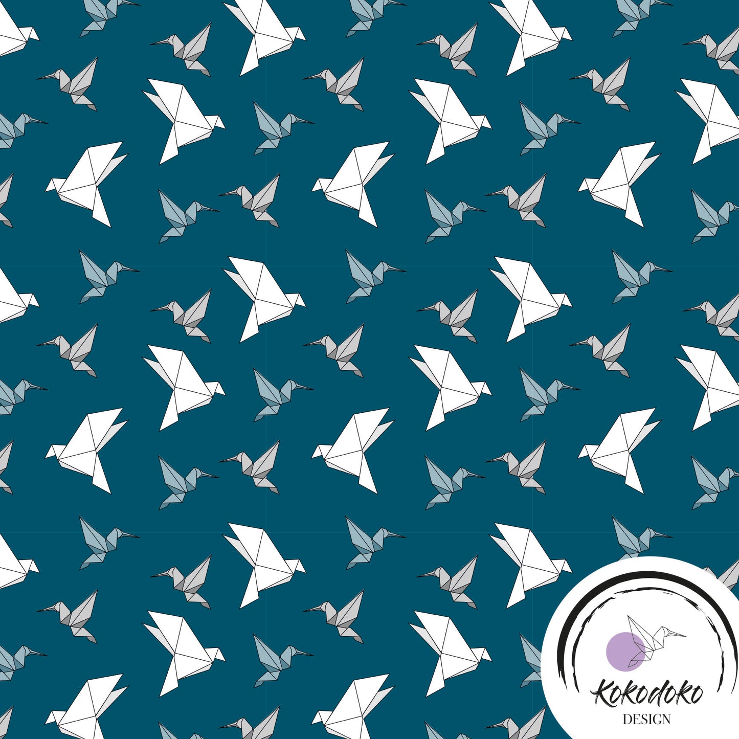 ORIGAMI BIRDS - PETROL