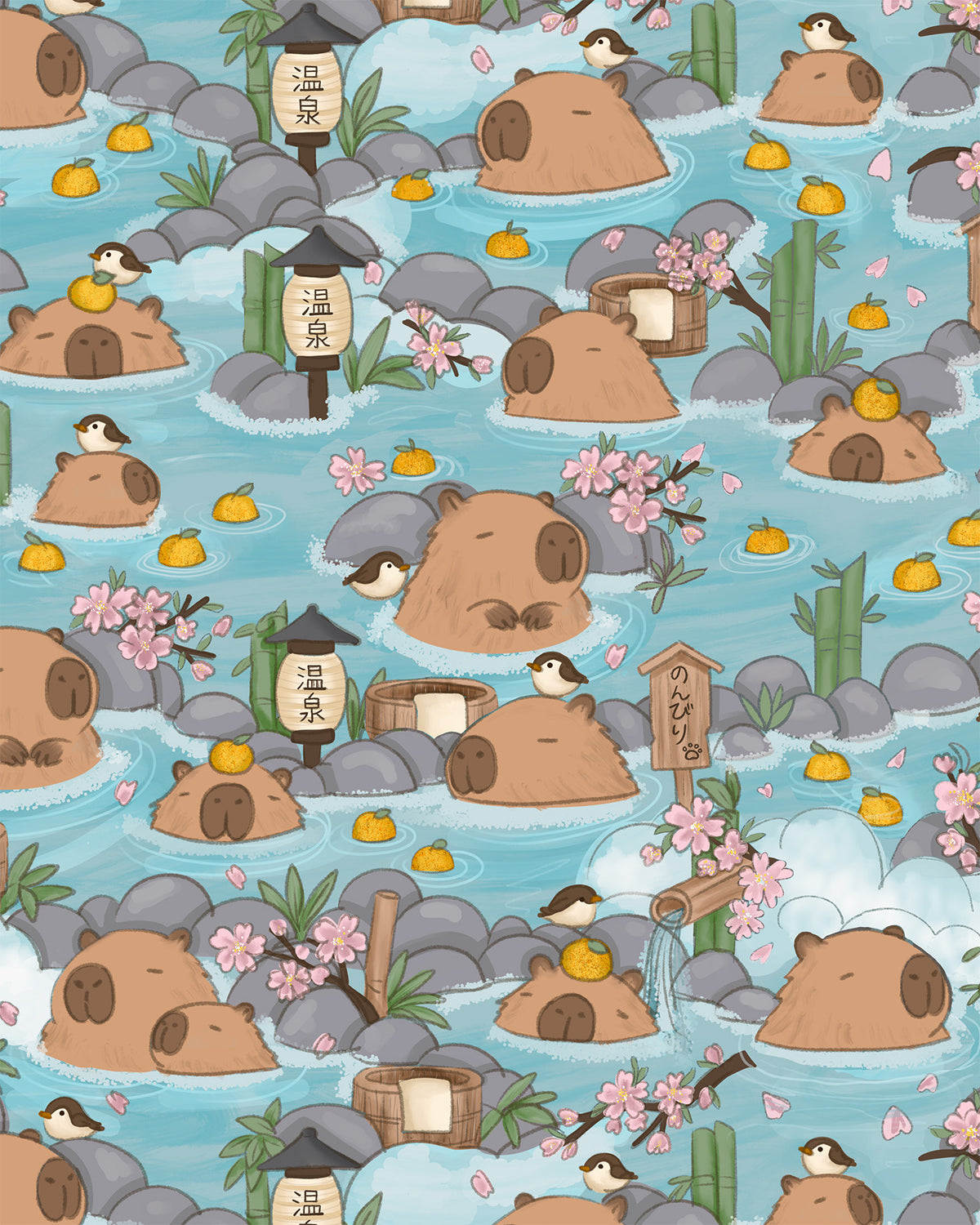 KAPIBARA ONSEN -  SOFT TEAL PRINCESS