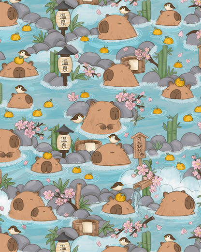 KAPIBARA ONSEN -  SOFT TEAL PRINCESS