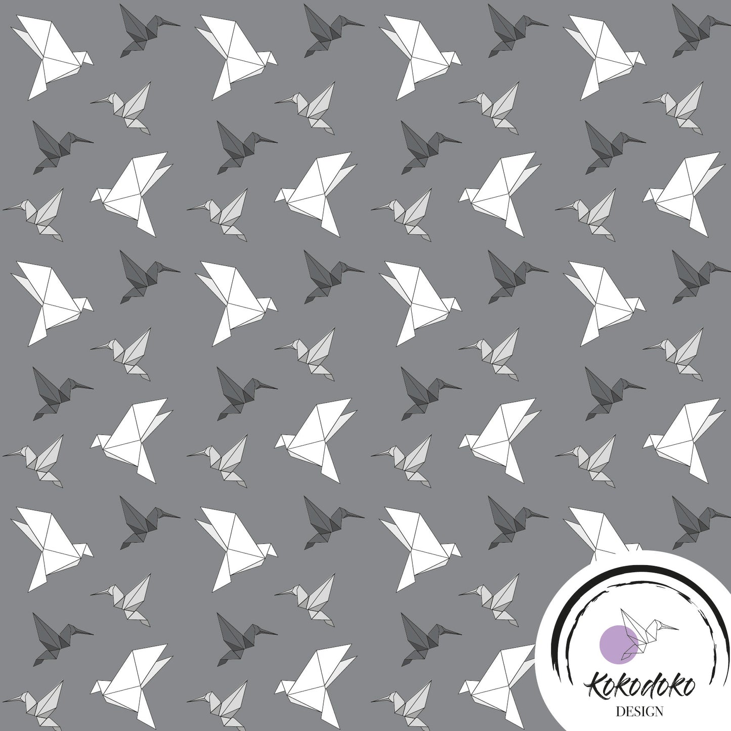 ORIGAMI BIRDS - GREY