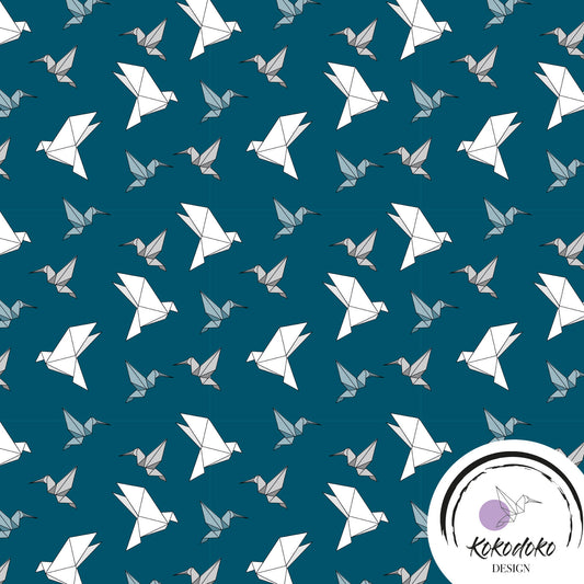 ORIGAMI BIRDS - PETROL