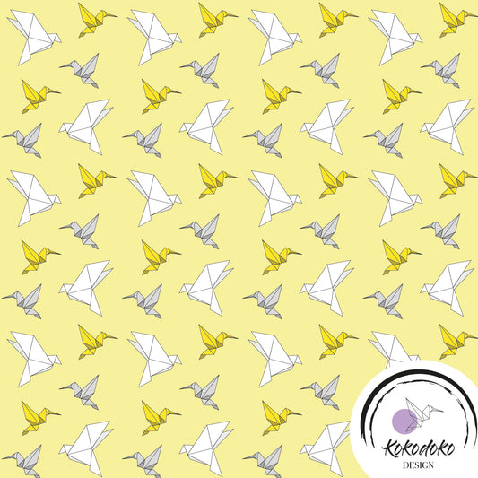 ORIGAMI BIRDS - YELLOW